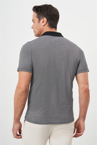 Morven Erkek Siyah Trend Cepli Polo Yaka T-Shirt - photo 5