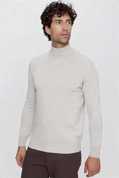 Basic Dynamic Fit Relaxed Cut Turtleneck Knitwear Sweater - photo 4