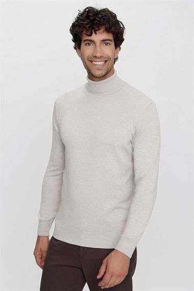 Basic Dynamic Fit Relaxed Cut Turtleneck Knitwear Sweater - photo 3