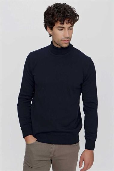 Basic Dynamic Fit Relaxed Cut Turtleneck Knitwear Sweater - photo 2