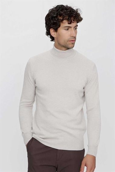 Basic Dynamic Fit Relaxed Cut Turtleneck Knitwear Sweater - photo 1