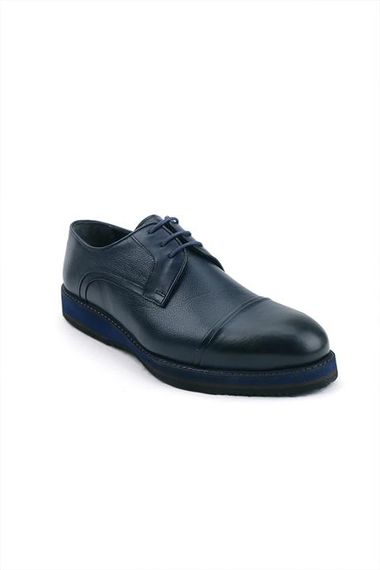 Morven Men's Navy Blue Seasonal Casual Eva Sole Leather Sports Shoes - photo 2