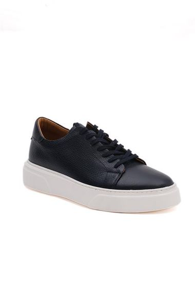 Morven Men's Navy Blue Seasonal Casual Leather Sports Shoes - photo 1