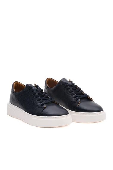 Morven Men's Navy Blue Seasonal Casual Leather Sports Shoes - photo 3