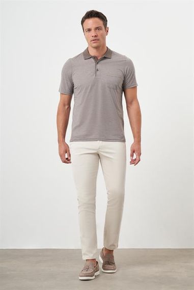 Morven Erkek Bej Trend Cepli Polo Yaka T-Shirt - photo 4