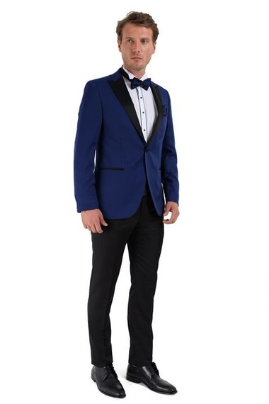  بدلة Morven للرجال Sax Broadway Slim Fit Groom Suit - صورة 2