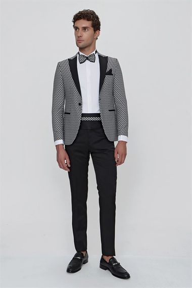  Morven Men's Black Majes Ceremonia Tuxedo - photo 2
