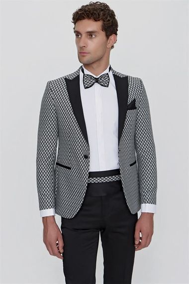  Morven Men's Black Majes Ceremonia Tuxedo - photo 3