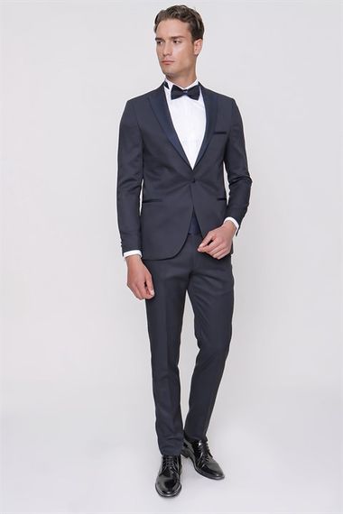 Мужской смокинг Morven синий Tayga, Slim Fit, с жаккардовым узором, двойной разрез, длинный рукав, карманы, 60% вискозы, 40% полиэстера - фото 5