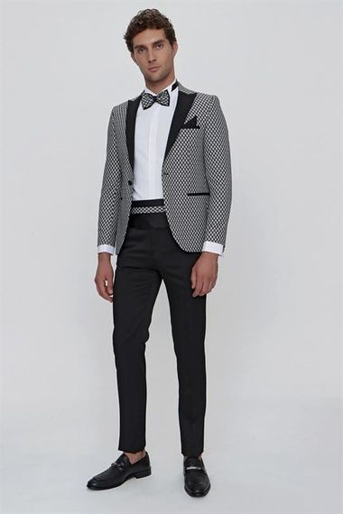  Morven Men's Black Majes Ceremonia Tuxedo - photo 1