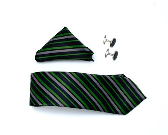  Morven Men's Light Green Gift Tie Cufflink Handkerchief Set - photo 2
