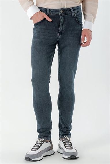 Morven Erkek KAHVE Denim Slim Fit Jean Kot Pantolon - fotoğraf 2