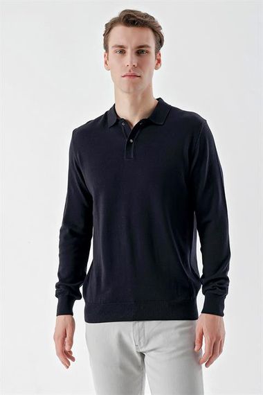 Morven Erkek Marine Basic Polo Yaka Dynamic Fit Rahat Kesim Triko - fotoğraf 3