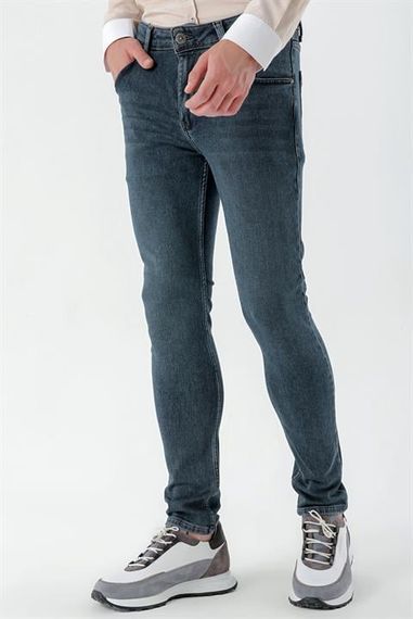 Morven Erkek KAHVE Denim Slim Fit Jean Kot Pantolon - fotoğraf 1