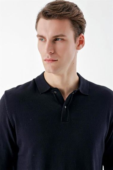 Morven Erkek Marine Basic Polo Yaka Dynamic Fit Rahat Kesim Triko - fotoğraf 4