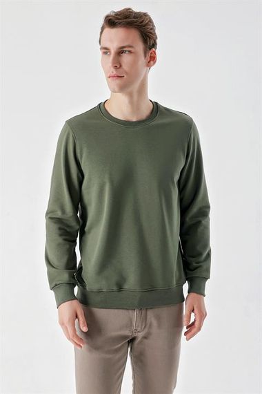 Morven Men's Green Basic Crew Neck Sweat-Shirt - photo 2