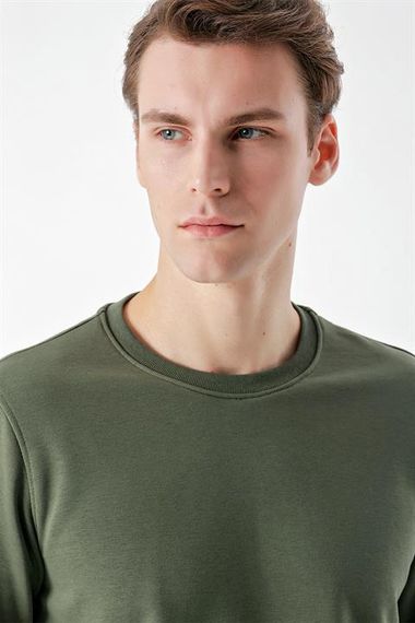 Morven Men's Green Basic Crew Neck Sweat-Shirt - photo 4
