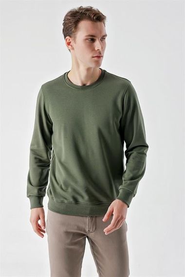 Morven Men's Green Basic Crew Neck Sweat-Shirt - photo 3