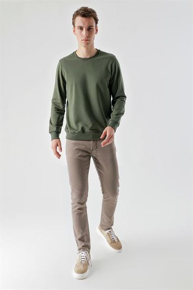 Morven Men's Green Basic Crew Neck Sweat-Shirt - photo 5