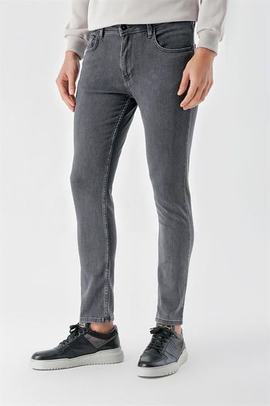 Morven Erkek Füme Samara Denim Slim Fit Jean Kot Pantolon - fotoğraf 1