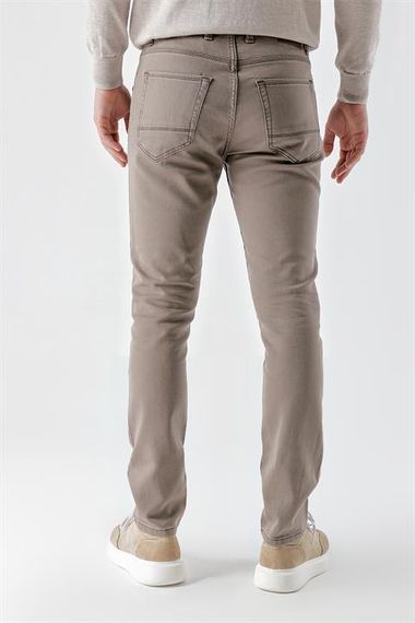 Morven Erkek AÇIK KAHVE Mevsimlik Pamuk 5 Cep Slim Fit Jean Pantolon - photo 4