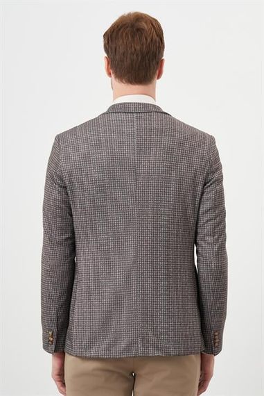 Свитер в спортивном стиле Morven для мужчин, коричневый, приталенный, с карманами, однораменный воротник, без подкладки, длинные рукава - фото 5