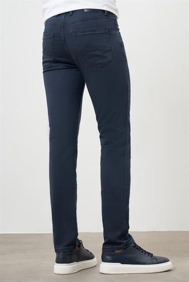 Morven Erkek Lacivert Mevsimlik Pamuk 5 Cep Dynamic Fit Jean Pantolon - fotoğraf 3