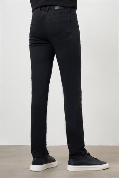 Morven Erkek Siyah Mevsimlik Pamuk 5 Cep Dynamic Fit Jean Pantolon - fotoğraf 3