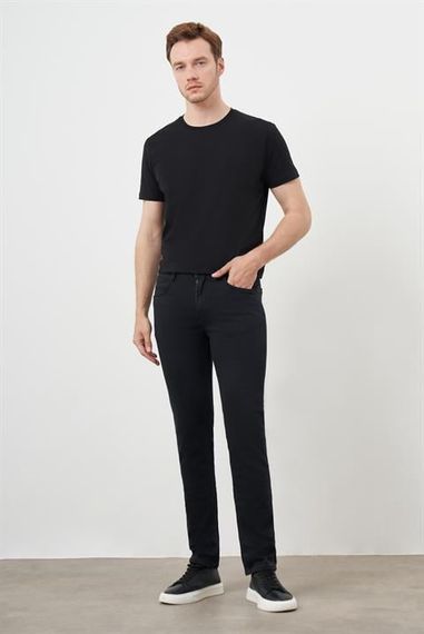 Morven Erkek Siyah Mevsimlik Pamuk 5 Cep Dynamic Fit Jean Pantolon - fotoğraf 5