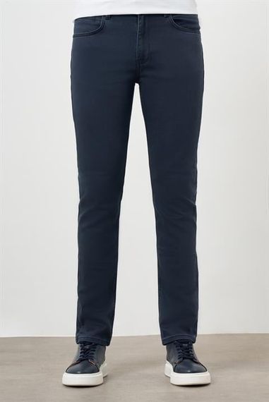 Morven Erkek Lacivert Mevsimlik Pamuk 5 Cep Dynamic Fit Jean Pantolon - fotoğraf 1