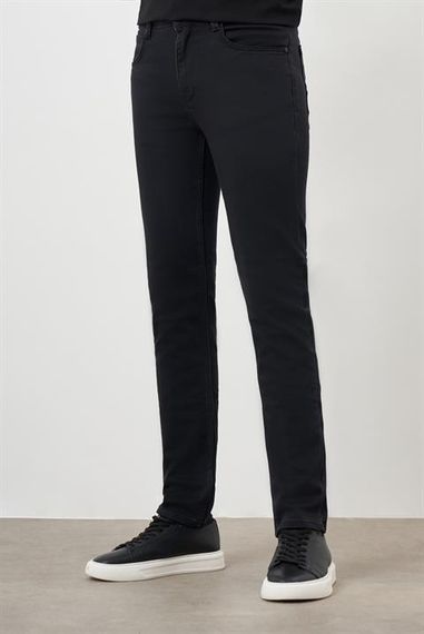 Morven Erkek Siyah Mevsimlik Pamuk 5 Cep Dynamic Fit Jean Pantolon - fotoğraf 2