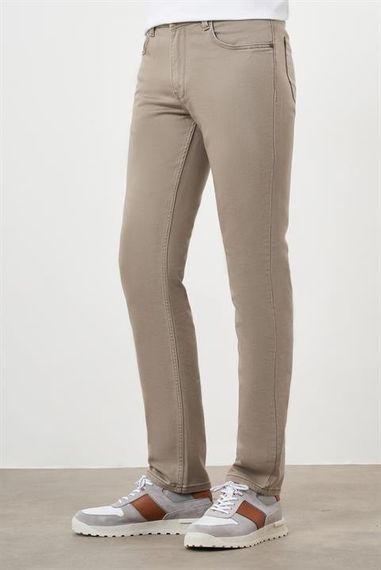 Morven Erkek Bej Mevsimlik Pamuk 5 Cep Dynamic Fit Jean Pantolon - fotoğraf 2