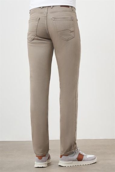Morven Erkek Bej Mevsimlik Pamuk 5 Cep Dynamic Fit Jean Pantolon - fotoğraf 4
