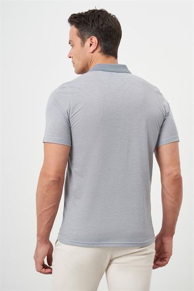 Morven Erkek Gri Trend Cepli Polo Yaka T-Shirt - fotoğraf 5