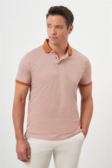 Чоловіча поло-футболка Dynamic Fit з коротким рукавом кольору керамік 100% бавовна - фото 4