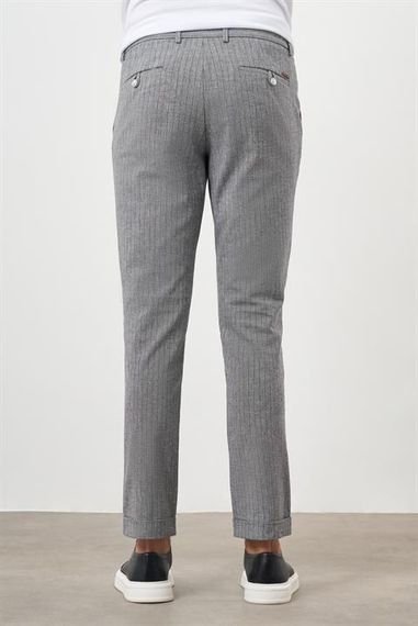 Мужские черные джоггеры из хлопка и льна, облегающая посадка, 87% хлопок, 11% лен, 2% эластан, с карманами и шнурками - фото 3