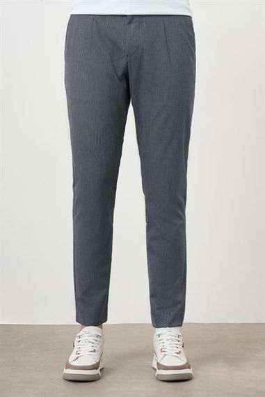 Мужские темно-синие спортивные брюки Morven из поливискозы, Slim Fit, с карманами и застежкой на молнии - фото 1