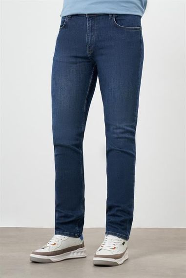 Morven Erkek Mavi Denim 5 Cep Dynamic Fit Jean Kot Pantolon - fotoğraf 2