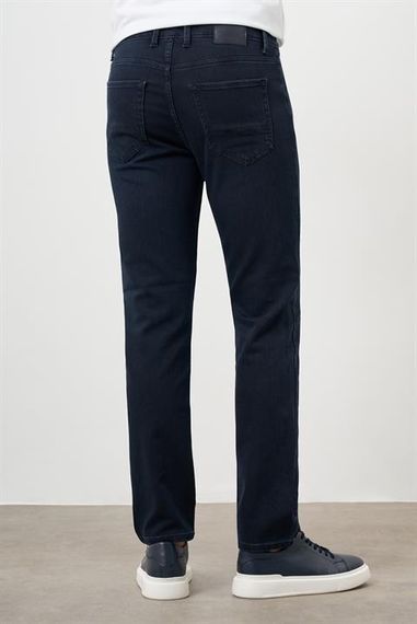 Morven Erkek Lacivert Denim 5 Cep Dynamic Fit Jean Kot Pantolon - fotoğraf 4