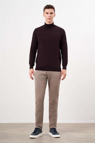 Morven Erkek Mor Basic Balıkçı Yaka Dynamic Fit Rahat Kesim Triko - photo 4