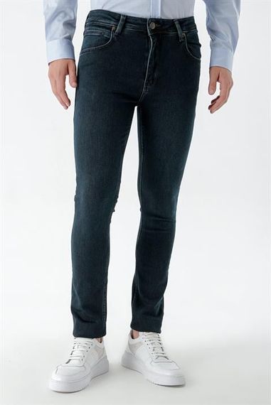 Morven Erkek Haki Denim 5 Cep Slim Fit Jean Kot Pantolon - fotoğraf 2