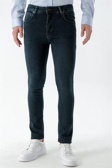 Morven Erkek Haki Denim 5 Cep Slim Fit Jean Kot Pantolon - fotoğraf 1