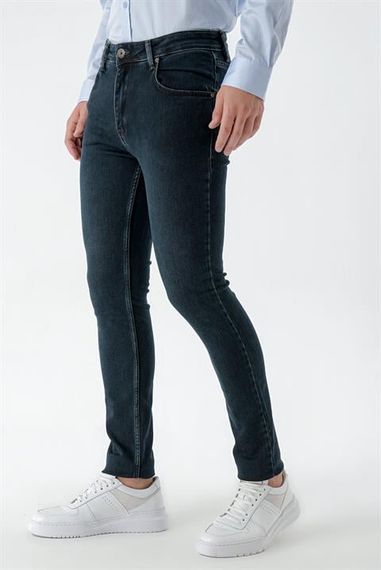 Morven Erkek Haki Denim 5 Cep Slim Fit Jean Kot Pantolon - fotoğraf 3