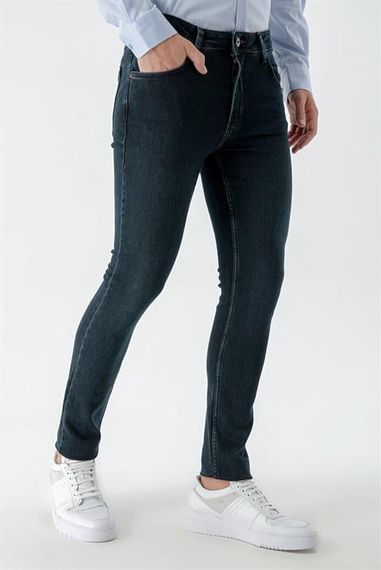 Morven Erkek Haki Denim 5 Cep Slim Fit Jean Kot Pantolon - fotoğraf 4