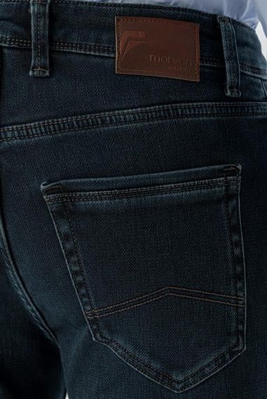 Morven Erkek Haki Denim 5 Cep Slim Fit Jean Kot Pantolon - fotoğraf 5