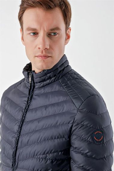 Morven Erkek Lacivert Su İtici Rüzgar Geçirmez Dynamic Fit Rahat Kesim Şişme Mont - photo 5