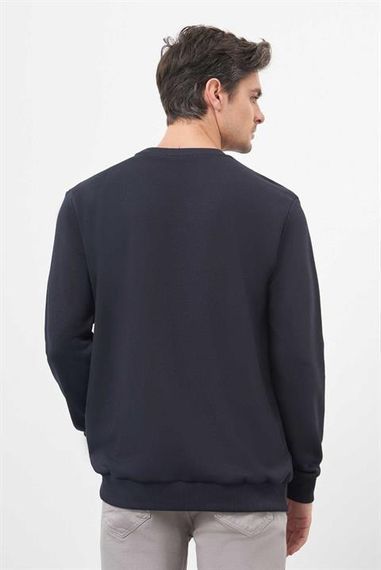 Morven Erkek Lacivert Basic Bisiklet Yaka Sweat-Shirt - photo 5
