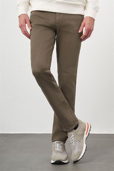 Morven Erkek Haki Mevsimlik Pamuk 5 Cep Dynamic Fit Jean Pantolon - fotoğraf 3