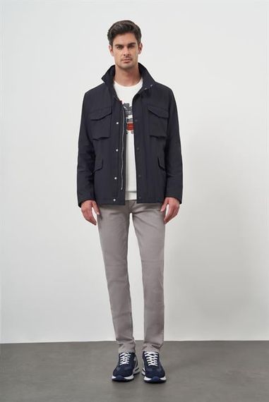 Morven Erkek Lacivert Poliamit Çıtçıtlı Kapitone Mont - photo 4