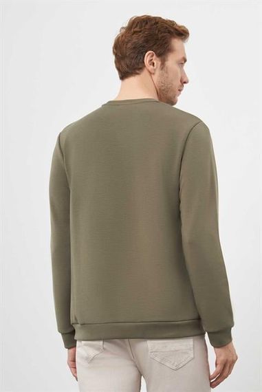 Morven Erkek Yeşil Trend Bisiklet Yaka Sweat-Shirt - photo 5